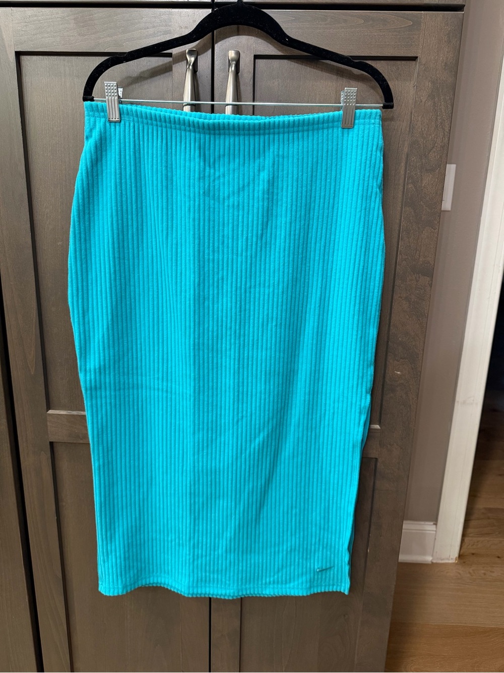 Nike Turquoise Ribbed Pencil Skirt - Women NWT Size Large